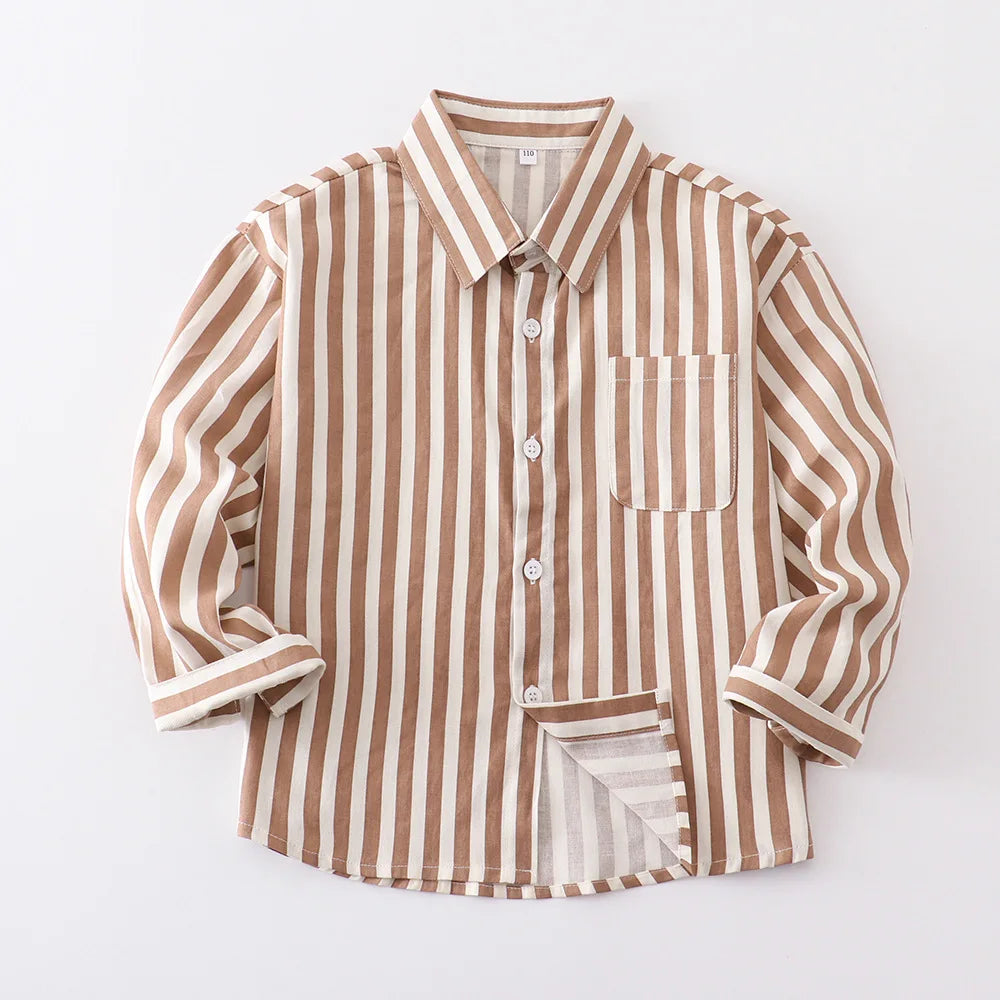 Rodrigo Striped Shirt Long-Sleeve Shirt - GuGuTon baby store - Baby Fashion - Toddlers Outfits - Babies Outfits - Toddler Clothes - Kids Clothing - Newborn Clothes - Newborn Wear - Kids Wear - Trending Clothes - Trending Outfits - Fall Fashion - Winter Fashion - Girls Clothes - Boys Clothes - Babies Wear - Kids Accessories - KidsWear - Summer Clothes - Summer Fashion - Summer Trend - Falls Sweaters - Tops - Bottom - Jeans - Blouse - Dresses - Newborn Dresses - Toys