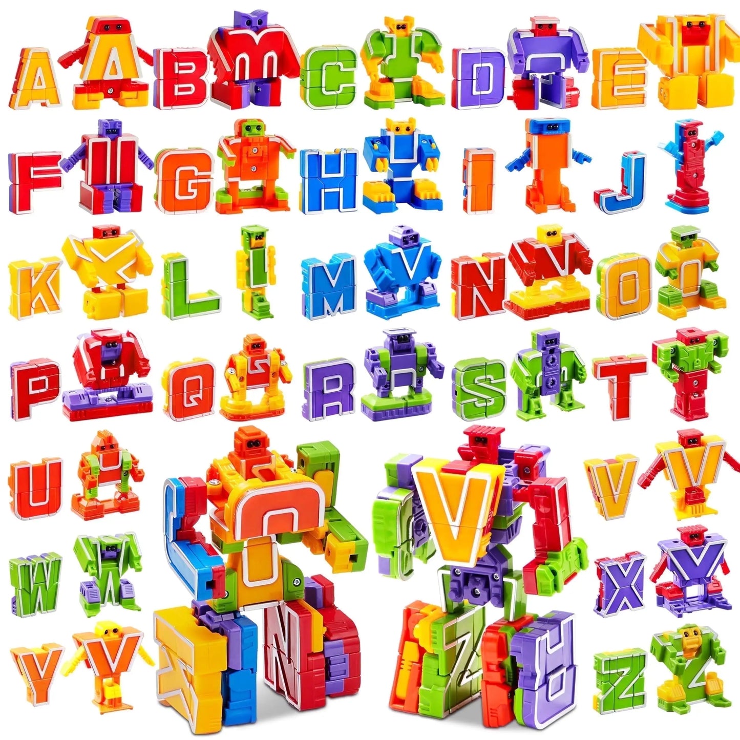 Joyfy 26 in 3 Alphabet Bots Toy 26 Pc Transforming Robot Educational