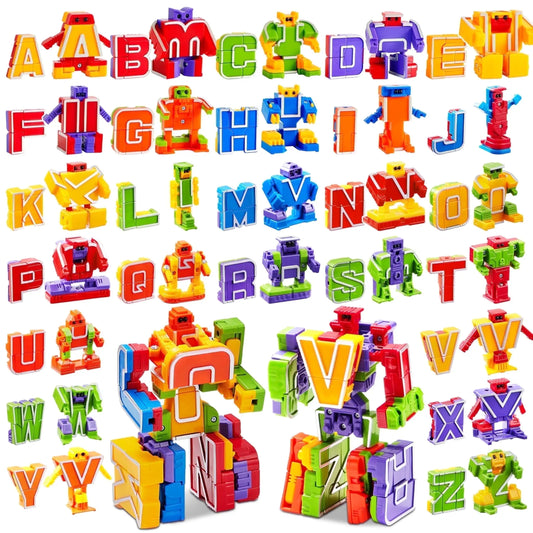 Joyfy 26 in 3 Alphabet Bots Toy 26 Pc Transforming Robot Educational