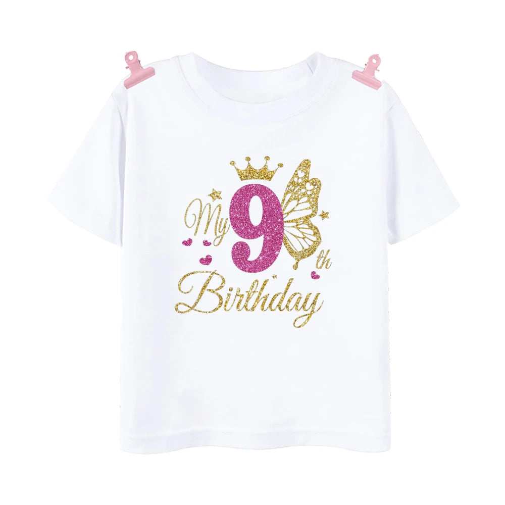 María Girls Birthday Wild Tee Girls Party T Shirt Butterfly Printed Clothes Kids - GuGuTon baby store - Baby Fashion - Toddlers Outfits - Babies Outfits - Toddler Clothes - Kids Clothing - Newborn Clothes - Newborn Wear - Kids Wear - Trending Clothes - Trending Outfits - Fall Fashion - Winter Fashion - Girls Clothes - Boys Clothes - Babies Wear - Kids Accessories - KidsWear - Summer Clothes - Summer Fashion - Summer Trend - Falls Sweaters - Tops - Bottom - Jeans - Blouse - Dresses - Newborn Dresses - Toys