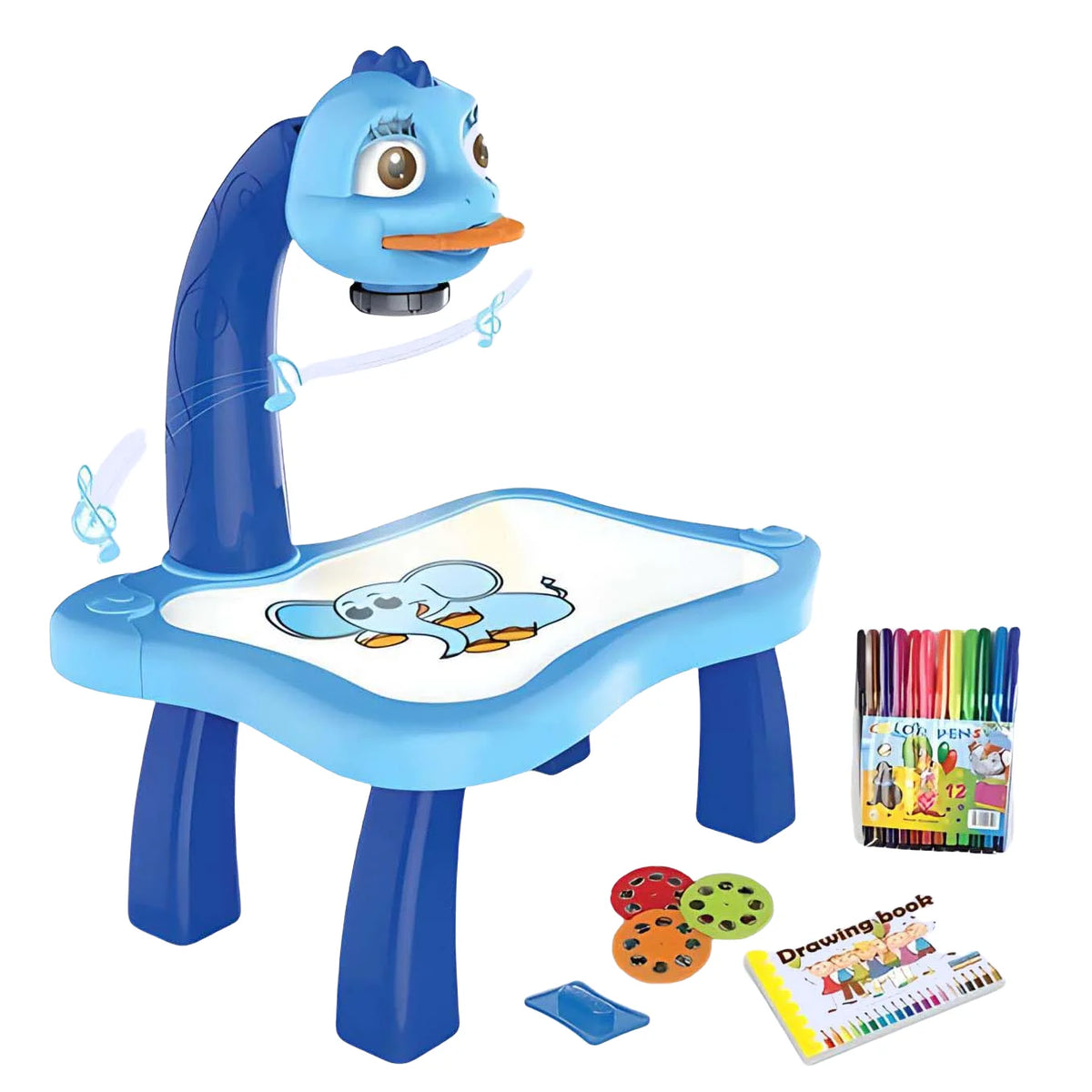 Drawing Projector for Kids, Mini Multi-Functional Writing Board Learning Drawing Educational Toys, Ideal Toy for 3+ Girls & Boys