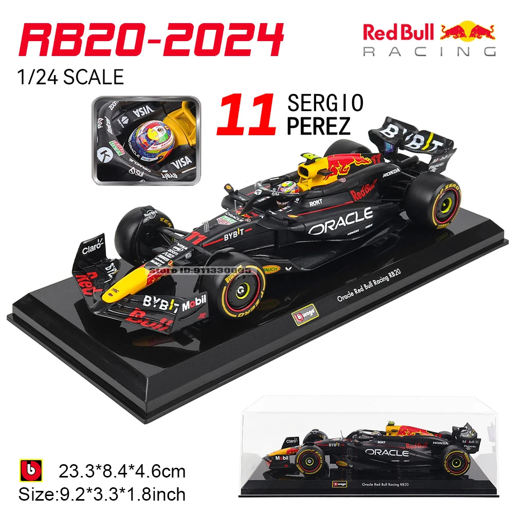 Bburago 1:24 2022~2024 F1 serie various style Red Bull RB19 Gran Premio de Austin SF23 W14 precision model car collection gift