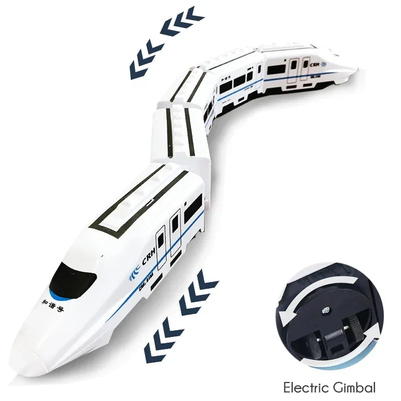 Kids DIY High-Speed Railway Train Toy with Electric Sound and Light
