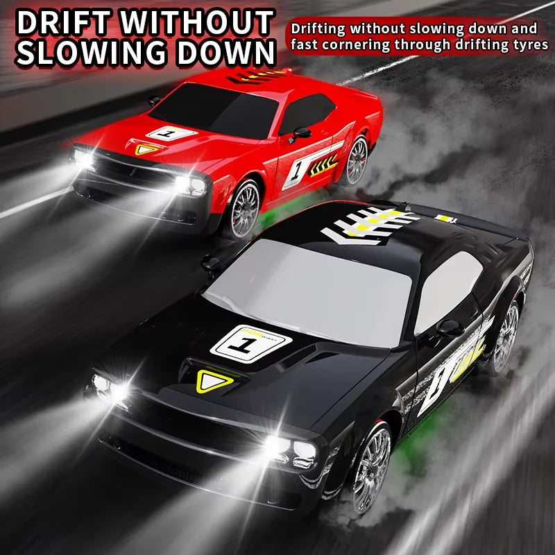 Remote Control RC Drift Car with LED Lights 2.4G Radio 4WD 20KM/H High Speed RTR RC Racing Truck Vehicle Toy Gift for Kid Adult