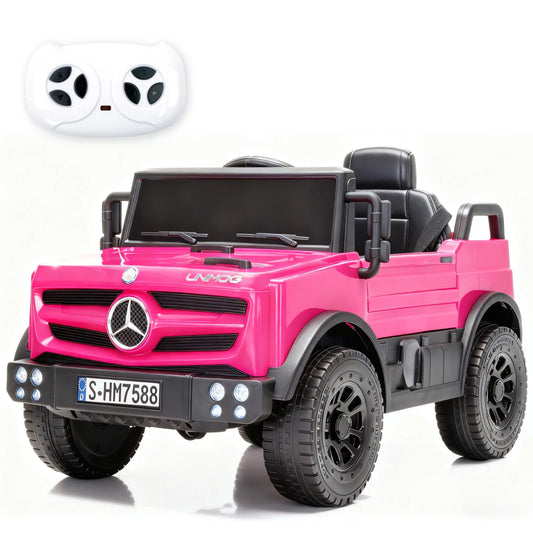 12V Mercedes-Benz Unimog Ride-On Car for Kids | Remote Control, LED Lights, Music Player