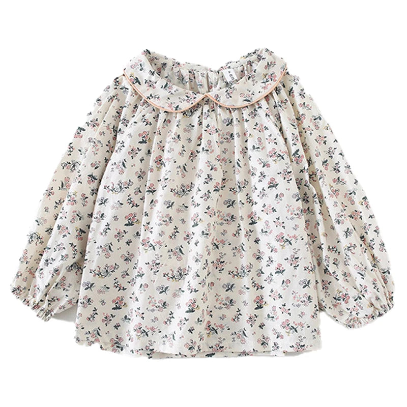 Olivia Long Sleeve Petal Collar Toddler Tops