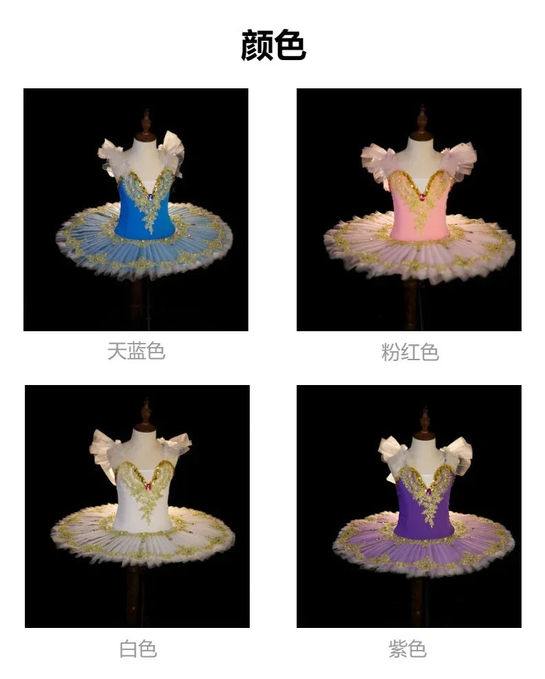 Girl Dance Costume Elegant Summer Ballet Dress Girls Show Girls Dresses Clothing Robe Fille Baby Outfit