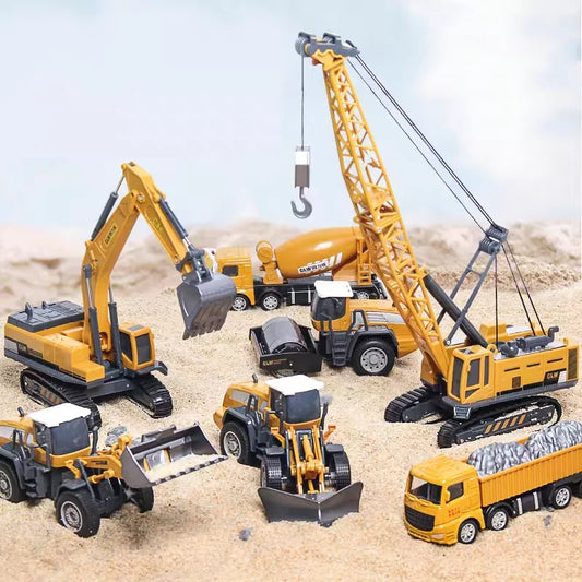 Engineering Vehicle Toys for Boys Alloy+Plastic Tractor Excavator Bulldozer Crane