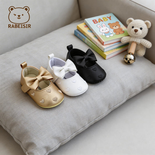 Baby Girl Toddler Shoes Baby embroidery Love Style Baby's First Pair of Step Shoes
