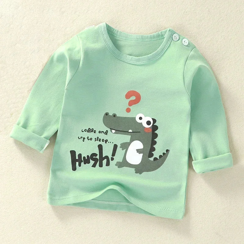 Hudson Cartoon Long Sleeve Cotton Tees - GuGuTon baby store - Baby Fashion - Toddlers Outfits - Babies Outfits - Toddler Clothes - Kids Clothing - Newborn Clothes - Newborn Wear - Kids Wear - Trending Clothes - Trending Outfits - Fall Fashion - Winter Fashion - Girls Clothes - Boys Clothes - Babies Wear - Kids Accessories - KidsWear - Summer Clothes - Summer Fashion - Summer Trend - Falls Sweaters - Tops - Bottom - Jeans - Blouse - Dresses - Newborn Dresses - Toys