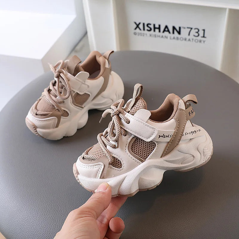 Spring Autumn Kids Sport Shoes Mesh Breathable Boys Sneakers