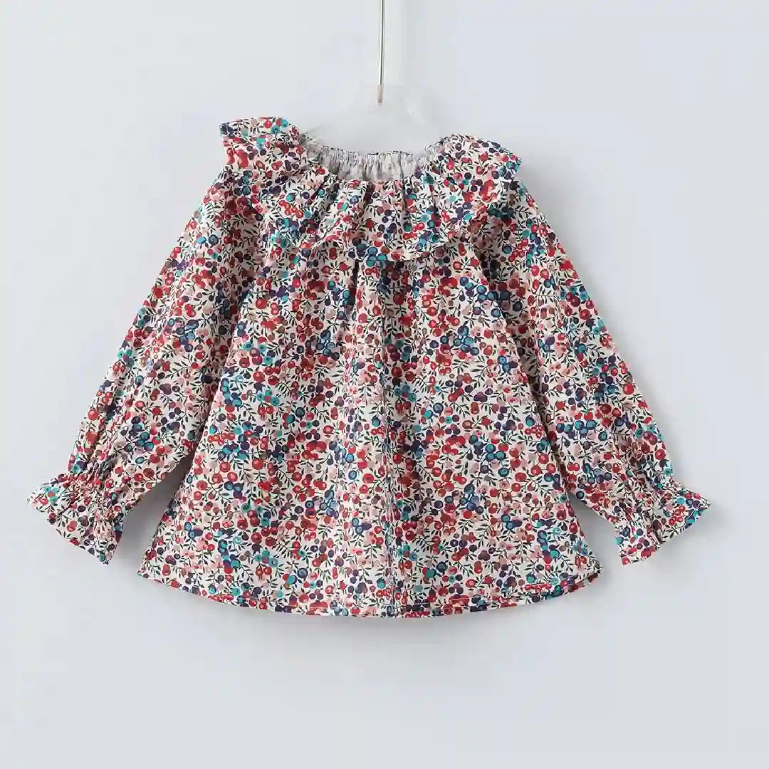 Wendy Ruffles Princess Cotton Long Sleeve Top
