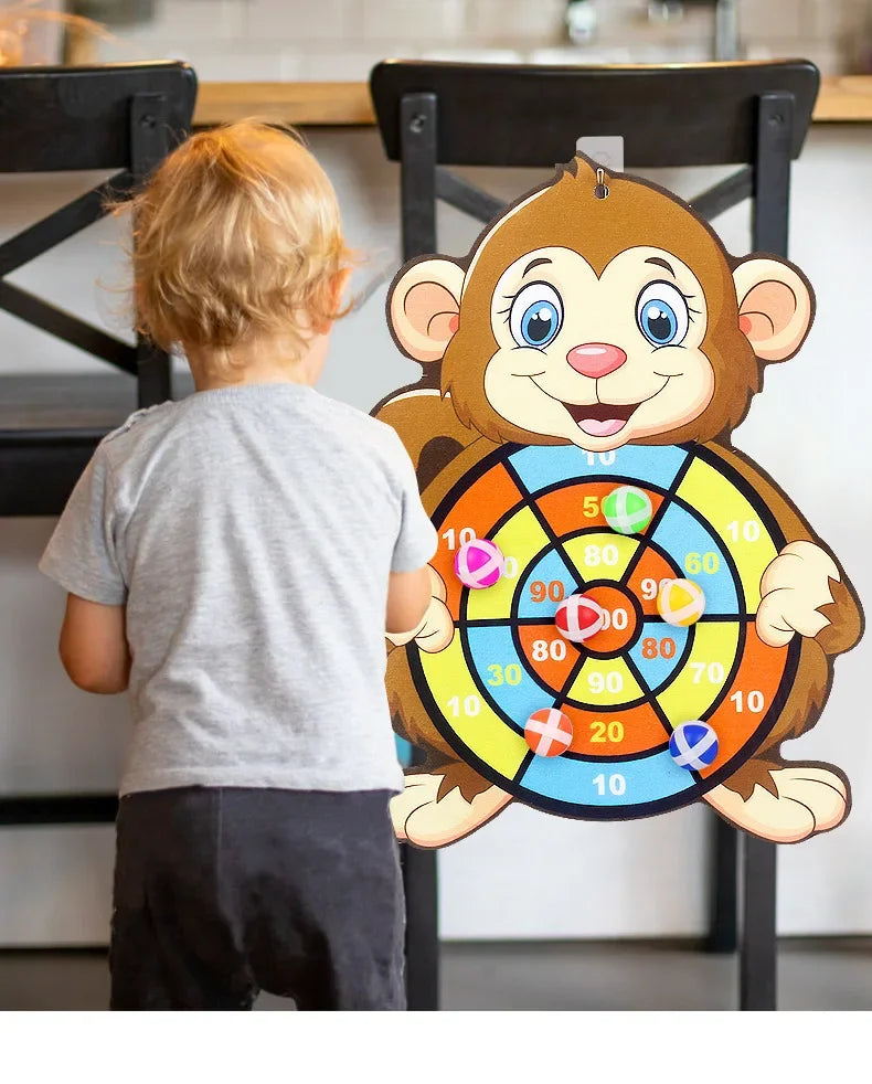 Educational Games Dart Board Baby Toy Stickey Ball Dart Montessori Games
