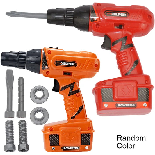 Tools Toys Electric Drill BO Simulation Screw Driver Kids Power Repair Tools Kits Children Pretend Play Sets