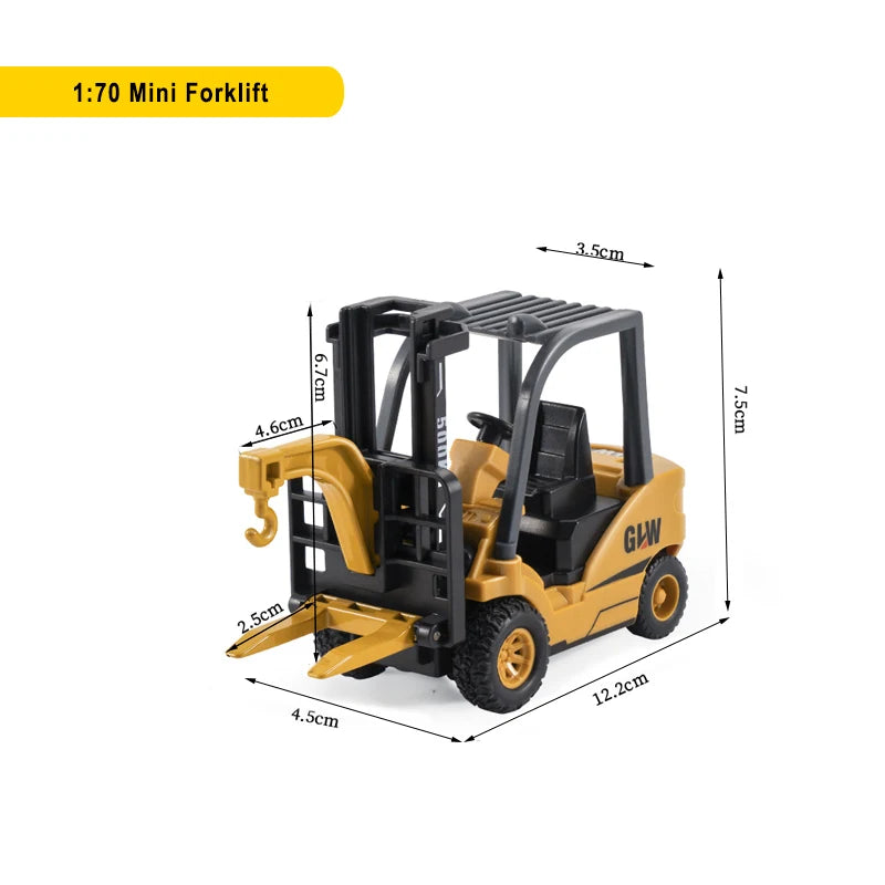 Engineering Vehicle Toys for Boys Alloy+Plastic Tractor Excavator Bulldozer Crane Truck Model Diecast Children Collection Gifts