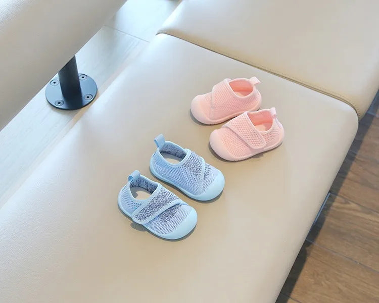 Baby Boys Girls Walking Shoes Spring Autumn Kids Casual Shoes Mesh Children Soft Sole Anti Slip Infant Newborn Knitted Shoes