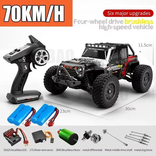 Rc Cars 1/16 16103Pro 50km/h or 75km/h with LED  Brushless Moter 4WD