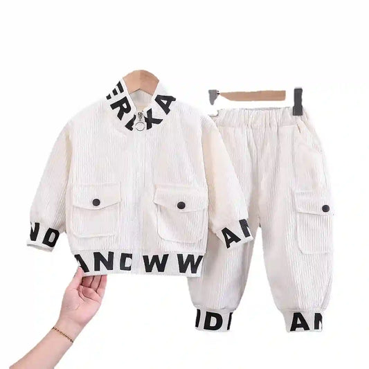 Autumn Boys Clothes Set: Jacket & Pants 2Pcs