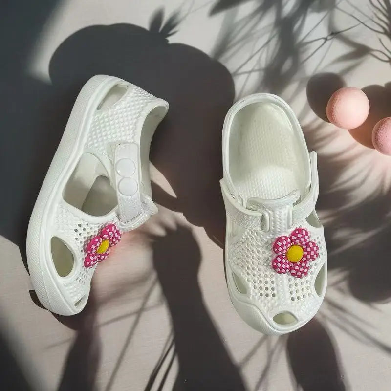 Girls' Floral Toddler Learning Shoes Lightweight Breathable Sandals