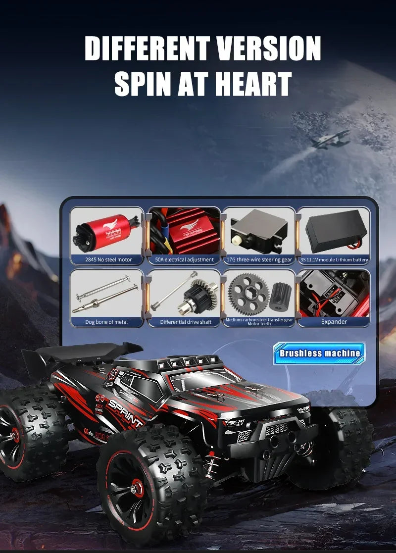 Professional Racing Car 85 Km/h 4WD Brushless Remote Control