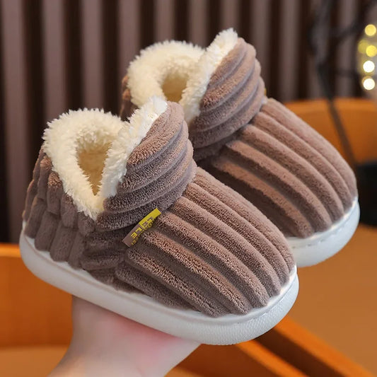 Winter warm cotton slippers for children Toe Wrap Cotton Slippers