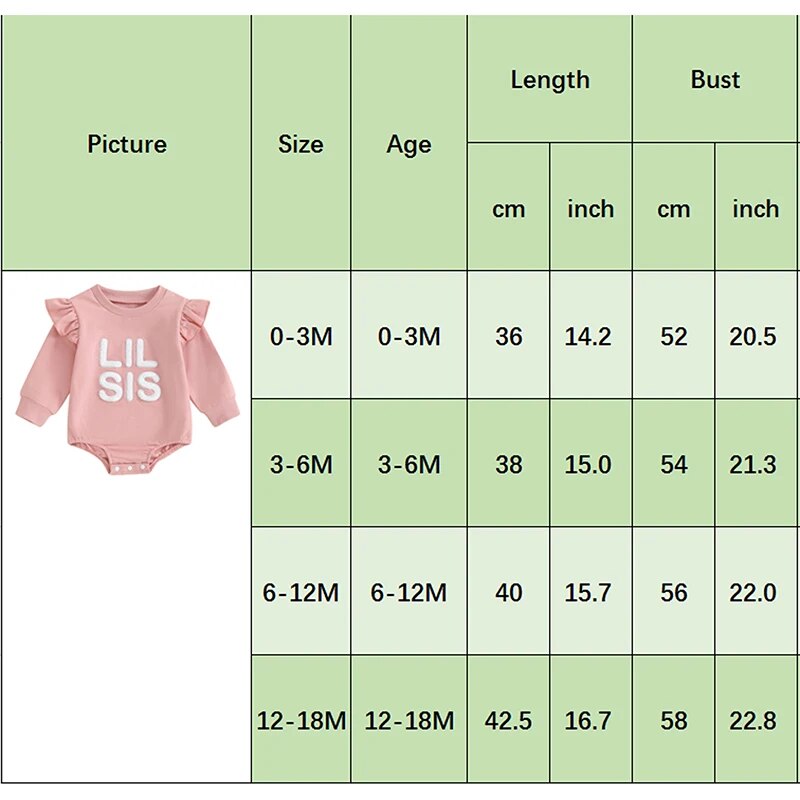 Paoly Sister Matching Big Sis Shirt/Lil Sis Ruffle Sleeve Long Sleeve