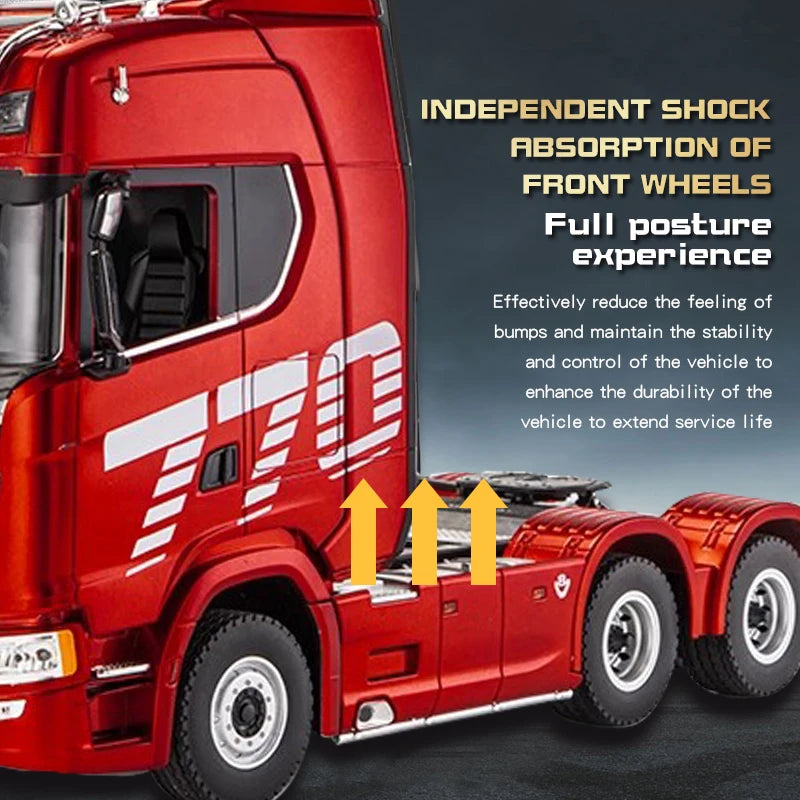 HUINA 1501 2.4G RC Truck With Light 1:18 4WD Full Scale 19CH Remote Control Car Alloy Heavy Truck Trailer Model Toy For Kid Gift