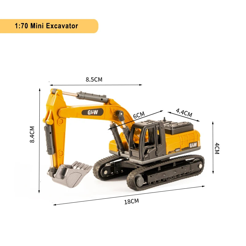 Engineering Vehicle Toys for Boys Alloy+Plastic Tractor Excavator Bulldozer Crane Truck Model Diecast Children Collection Gifts