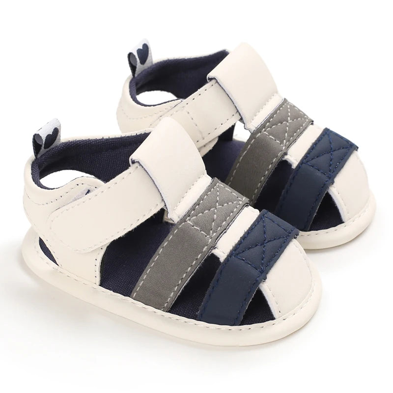 Baby Shoes For Boys and Girls Aged 0-1 In Summer With Perforated Sandals and Non Slip Soft Soles For Learning To Walk