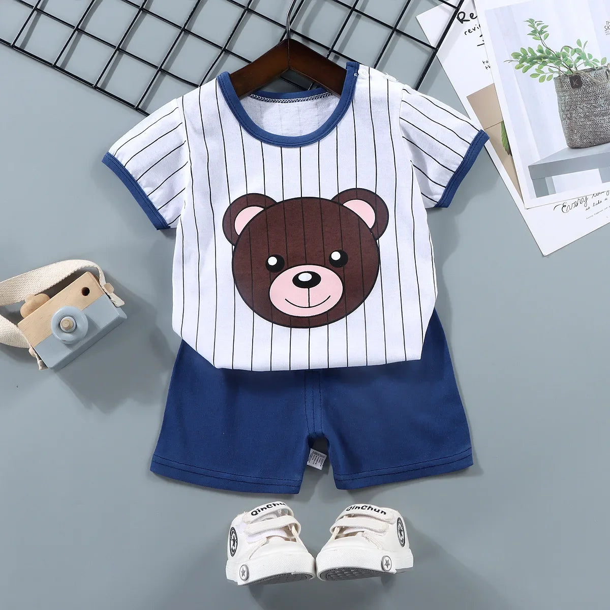 Boys Cotton T-shirt Shorts Set for Ages