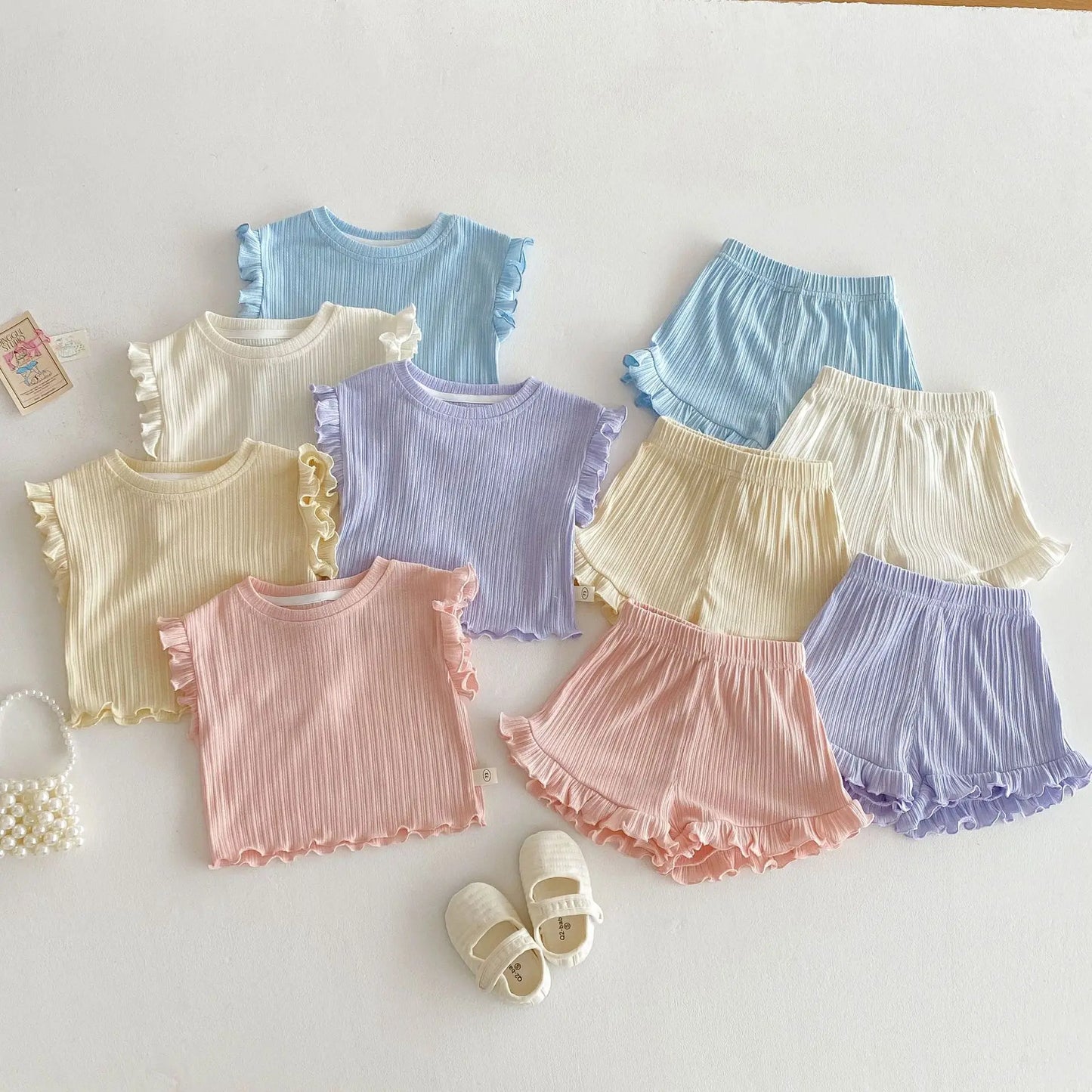 Candy Frill Shorts Set