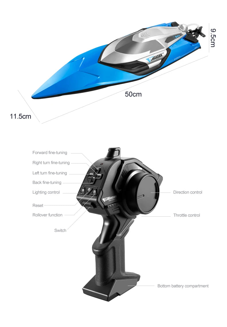 S2 Super Large High-speed Remote Controlled Boat 50KM/H High Horsepower