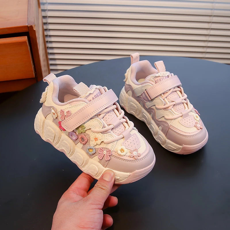 Fashion Leather Sneakers for Girls Children Casual Sports