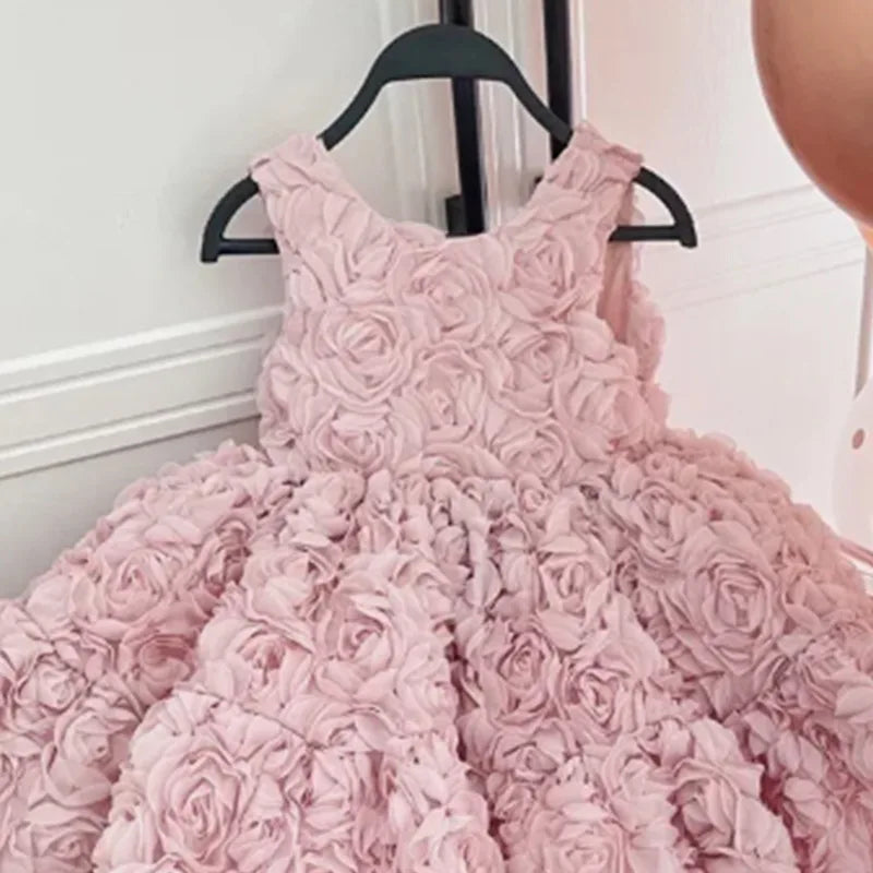 Baby Dress 2023 New Summer Girls' Dress for Children' Floral Baby Princess Tutu Dress