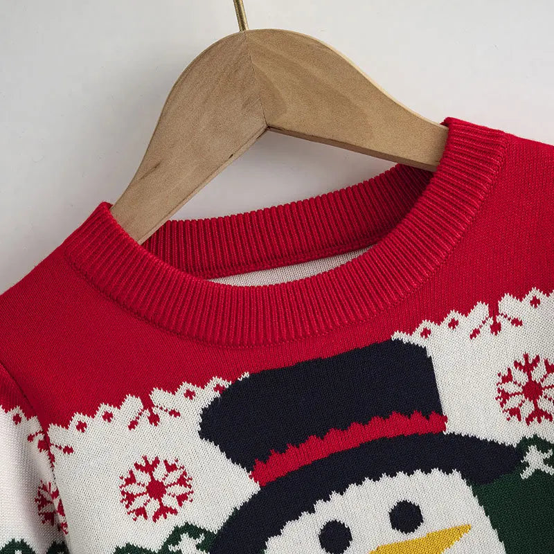 Isidro Snowman Warm Round Neck Sweater