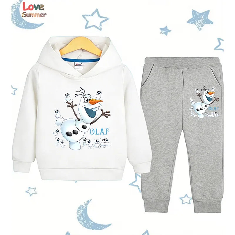 Frozen Olaf Hoodie Sweatpants Set Children Pullover Pants