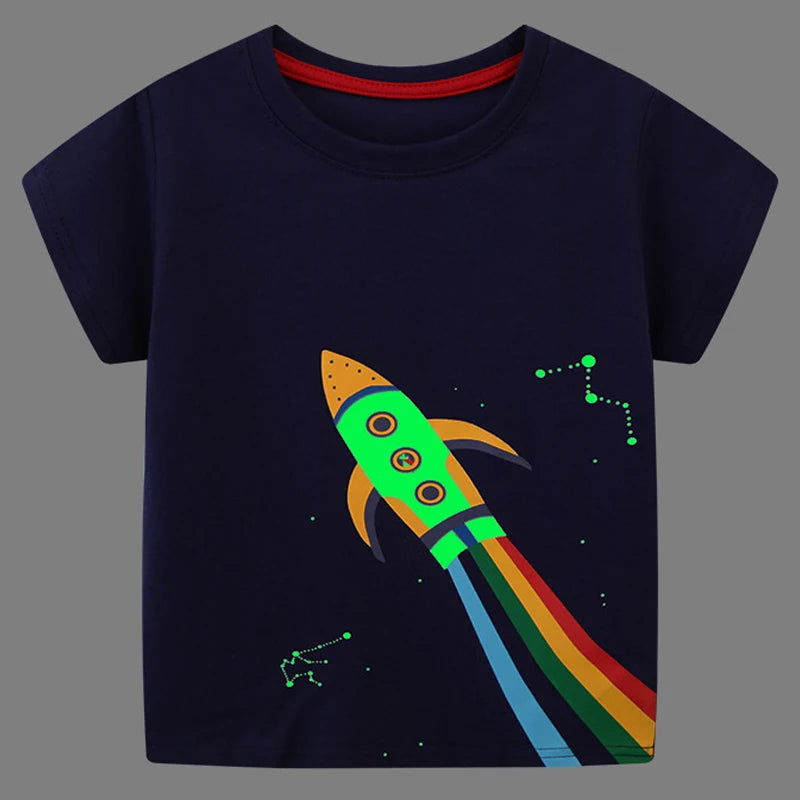 Justin Luminous Dinosaur Animal Cotton Casual Tops - GuGuTon baby store - Baby Fashion - Toddlers Outfits - Babies Outfits - Toddler Clothes - Kids Clothing - Newborn Clothes - Newborn Wear - Kids Wear - Trending Clothes - Trending Outfits - Fall Fashion - Winter Fashion - Girls Clothes - Boys Clothes - Babies Wear - Kids Accessories - KidsWear - Summer Clothes - Summer Fashion - Summer Trend - Falls Sweaters - Tops - Bottom - Jeans - Blouse - Dresses - Newborn Dresses - Toys