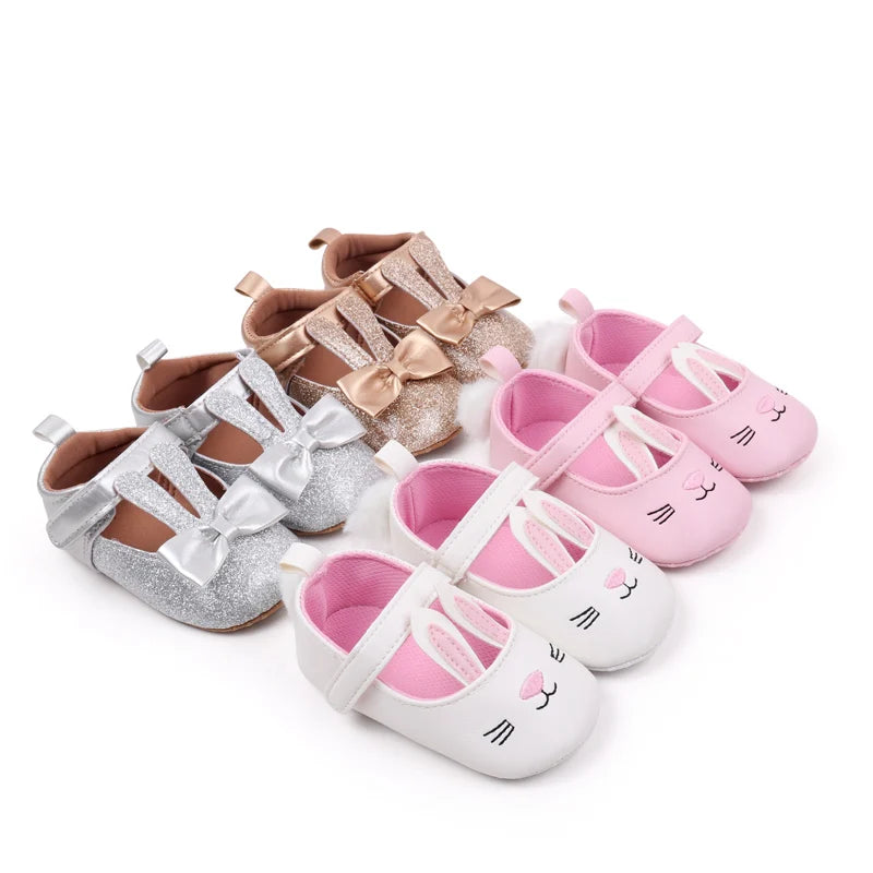 Cute Cartoon Style Baby Girl Shoes Spring and Autumn High Quality Butterfly Bowknot Cotton Sole Comfortable Prewalker BHX4031