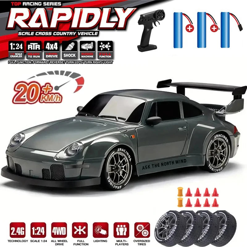 Rc Drift Car 1/24 4WD Remote Control Cars Electric Vehicle Model High Speed Racing Drive for Children Boys Kids Toy gifts