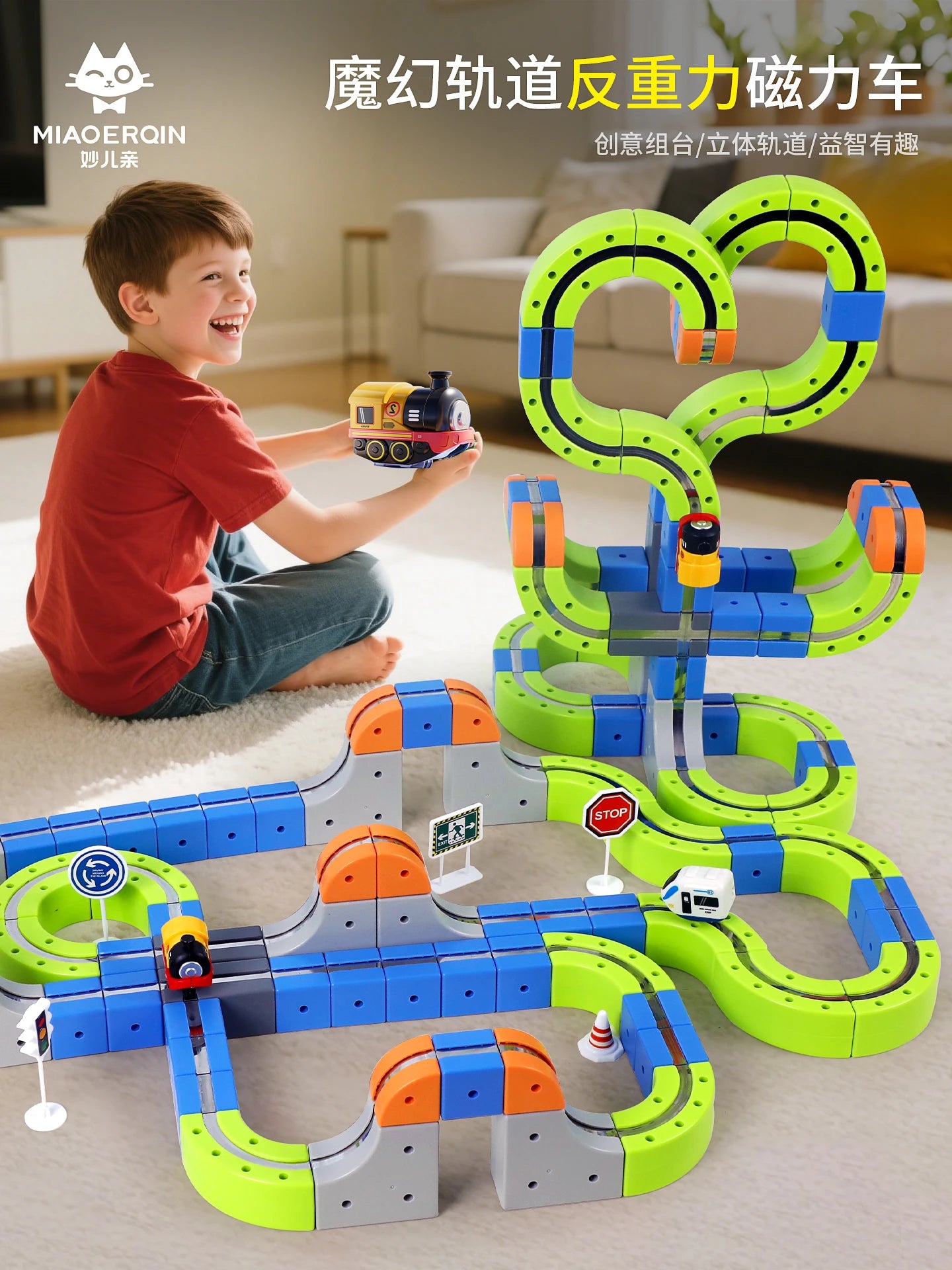 Magnetic Levitation Train Set for Kids, Montessori STEM Building Toy