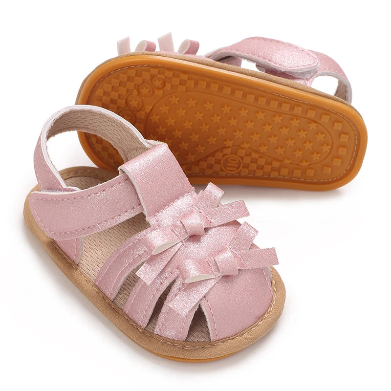 0-18Months Newborn Infant Baby Girls Shoes Summer Sandals Casual Rubber Bottom Non-Slip