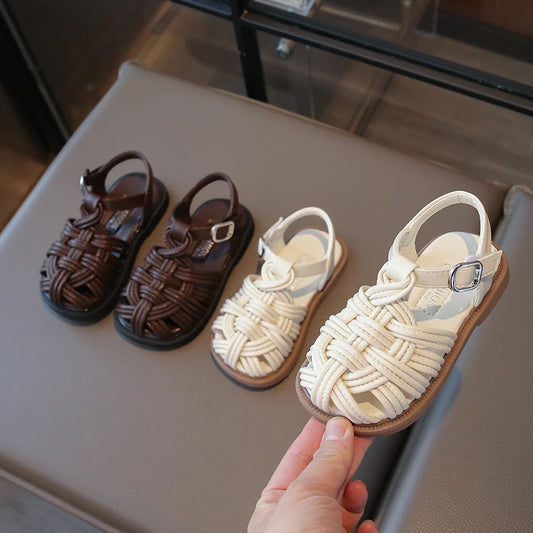 New Sandals Summer Children's Woven Casual Baby Shoes Girls