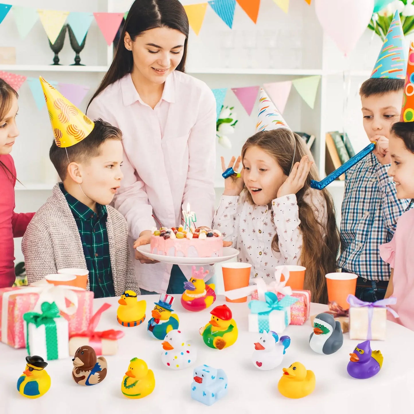 Joyfy Rubber Ducks Random Assortment Mini Toys for Kids Bath
