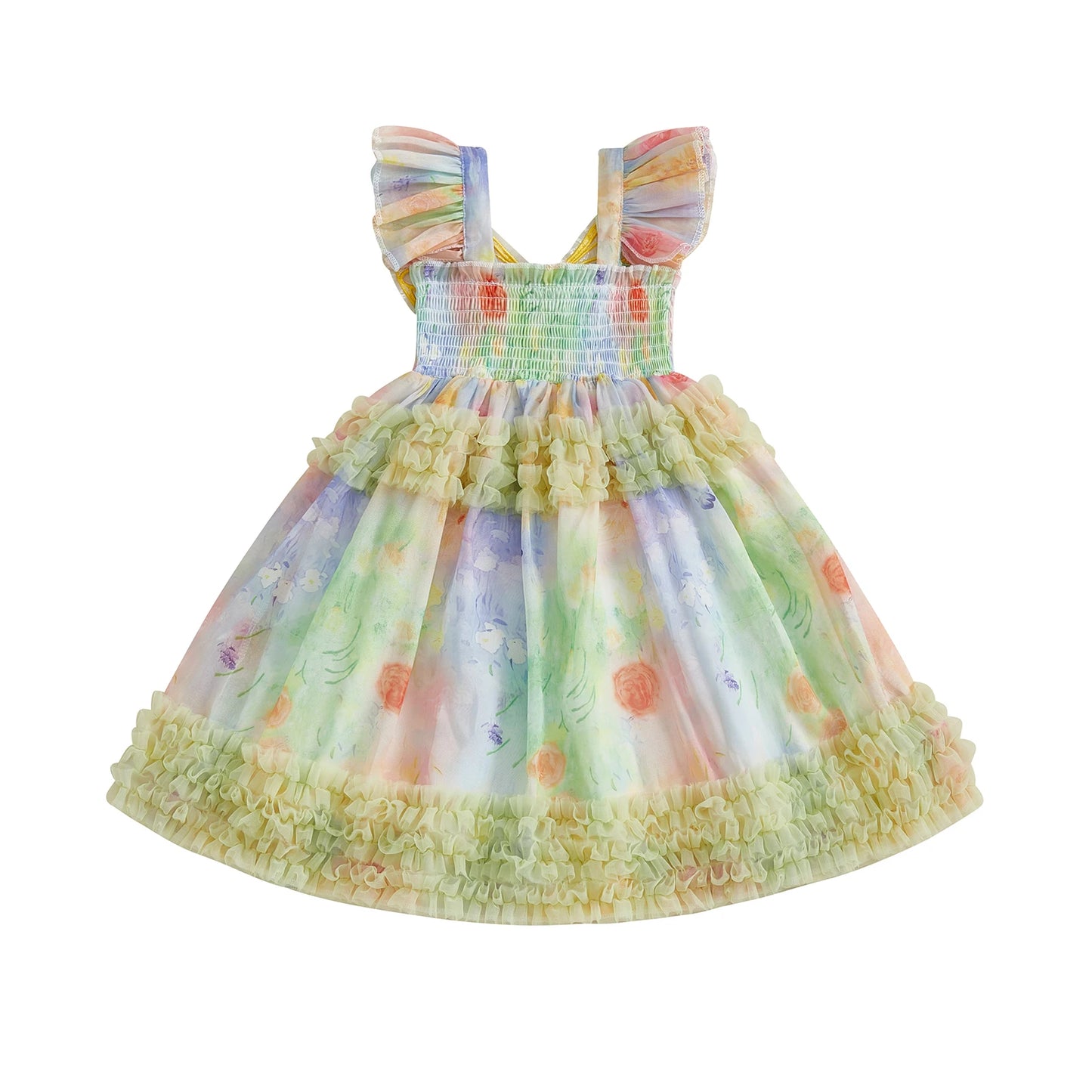 Toddler Girls Butterfly Print Dress for Summer Fashion