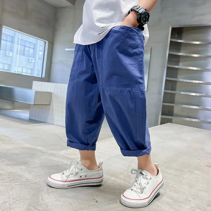 Darío Loose Trousers Teen Boys Casual Thin Multi-Pocket Cargo