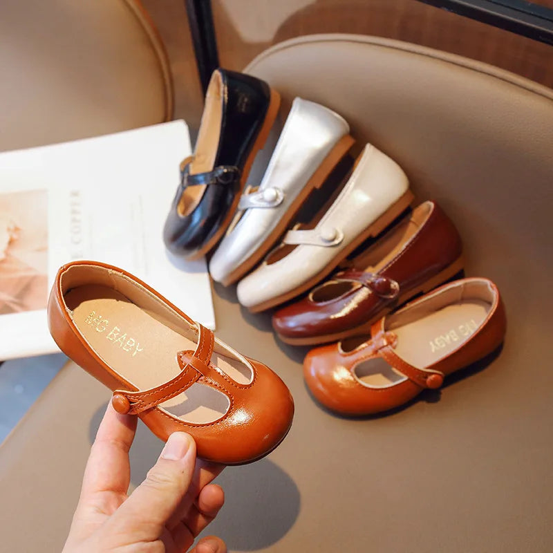2025 new style soft soled leather shoes  fashionable and versatile princess shoes