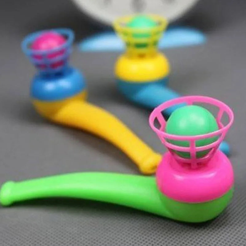 3pcs Plastic Pipe Blowing Ball Toys Outdoor Games Balance Training Toys Learning Toys