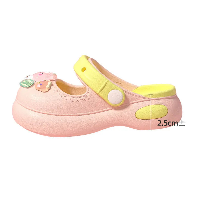 Girls sandals Mules  Cartoon  baby Slippers Flat Summer Children's Garden Kids Girl Shoes
