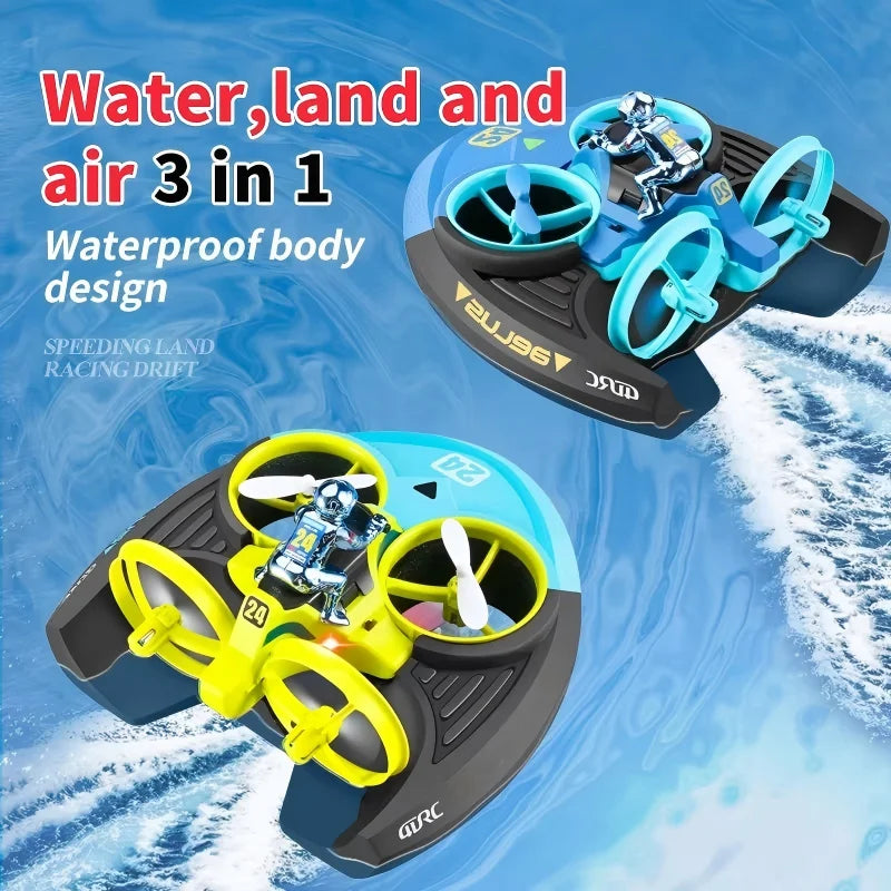 Three-in-One Remote Control Aircraft, Helicopter, Boat, Drift Car
