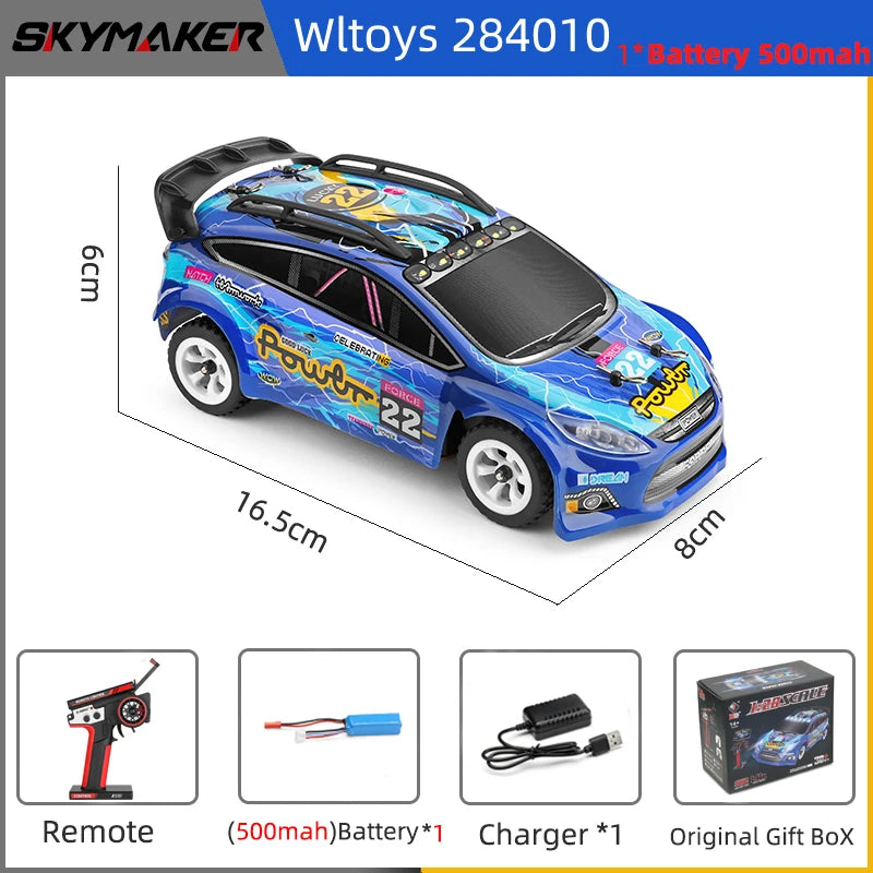 WLtoys 1/28 rc car 284010 284161 4WD Drive Off-Road 2.4G 30KM/H High Speed Alloy Car 1:28 Rally Racing  Car Toys for Kids Gift